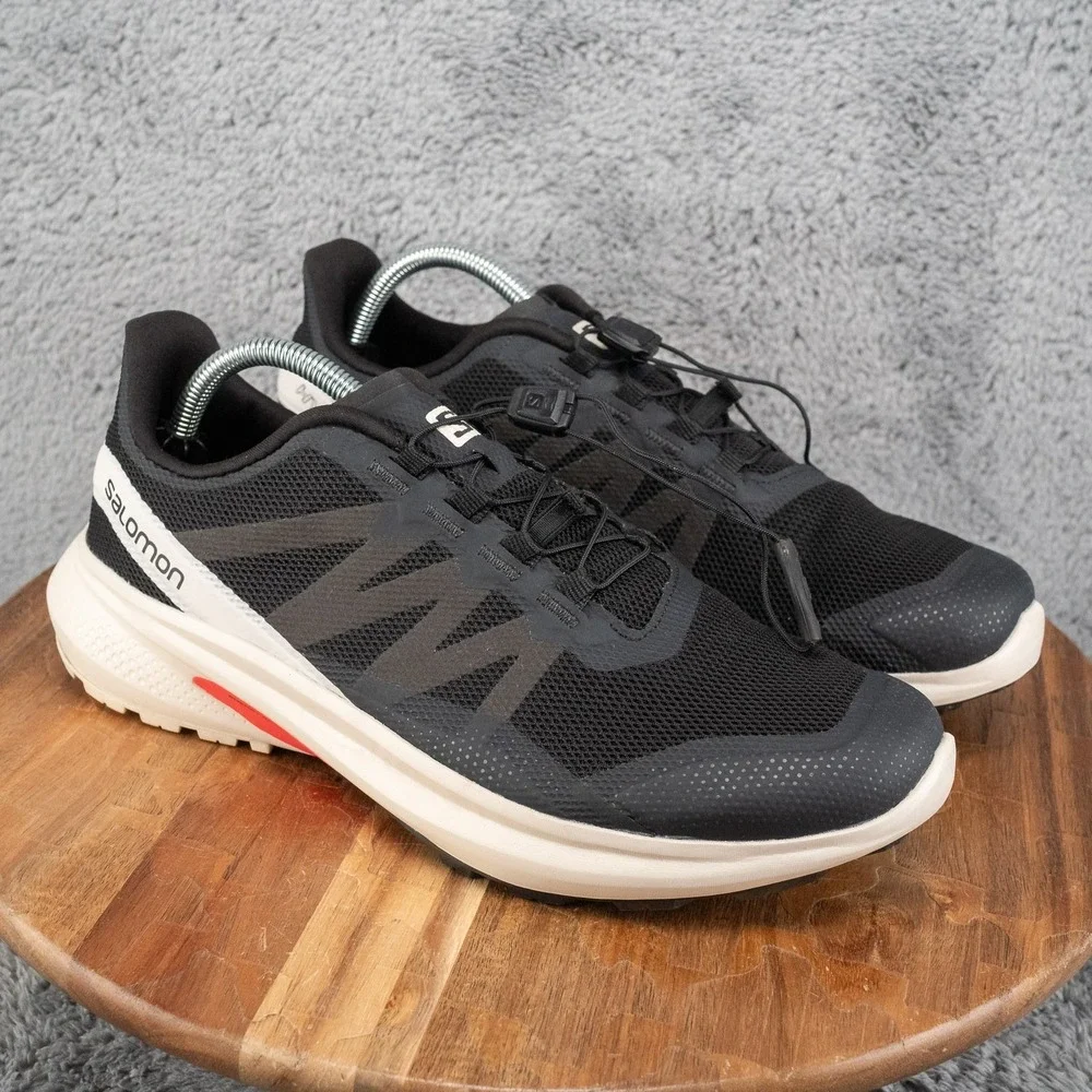 Salomon Hypulse Shoes Mens Size 9.5 Black Mesh Running 416849 Sneakers